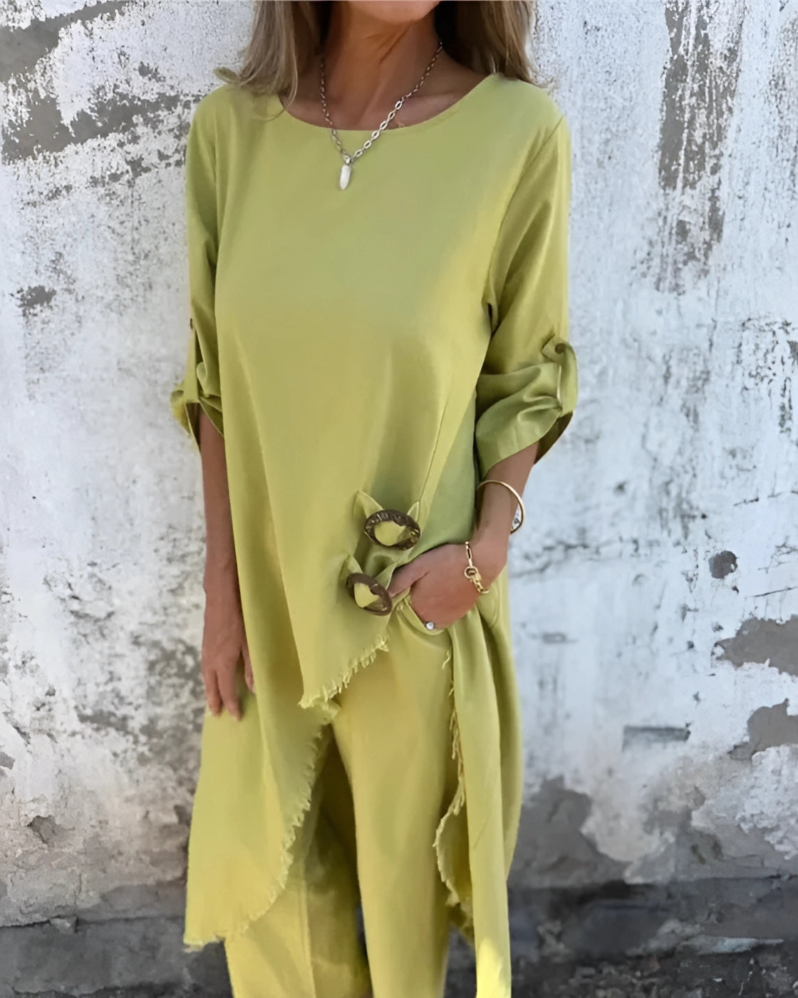 Conjunto Casual Íris - Linho Premium | Solto e Fresco (Primavera 2025) - Vintage