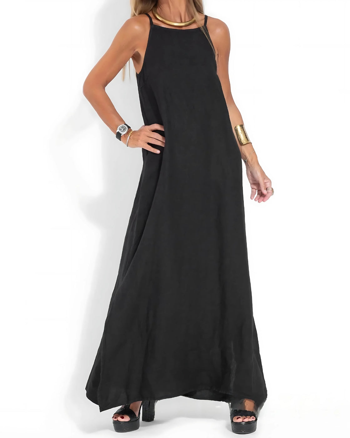 Vestido Stella - Linho Premium | Super Fresco (Estilo Americano e Europeu)