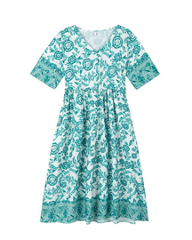 Vestido Floral Quartzo | Manga Longa (Linha Premium V)