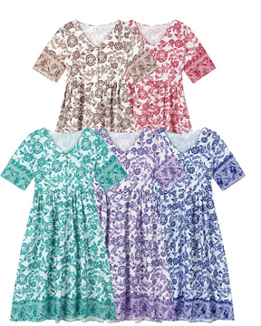 Vestido Floral Quartzo | Manga Longa (Linha Premium V)