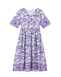 Vestido Floral Quartzo | Manga Longa (Linha Premium V)