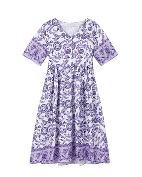 Vestido Floral Quartzo | Manga Longa (Linha Premium V)