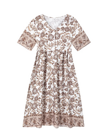 Vestido Floral Quartzo | Manga Longa (Linha Premium V)