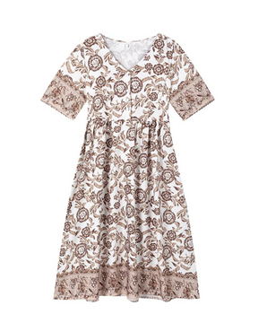 Vestido Floral Quartzo | Manga Longa (Linha Premium V)