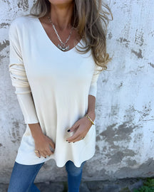 Camisa Eva | Decote em V - Delicada e Fresquinha (Algodão Premium)