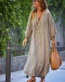 Vestido Pandora - Linho | Super Leve e Solto - Vintage (Verão 2025)