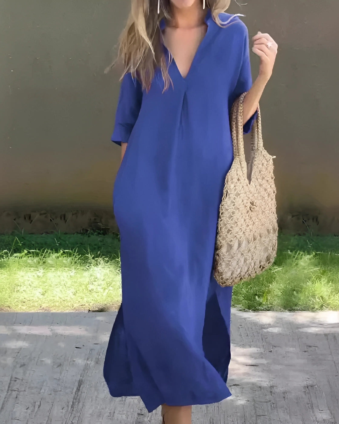 Vestido Chiara | Decote em V -Linho Premium (Queridinho das Blogueiras)