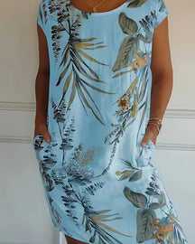 Vestido Violet -  Linho Premium  | Manga Curta - Vintage (Verão 2025)