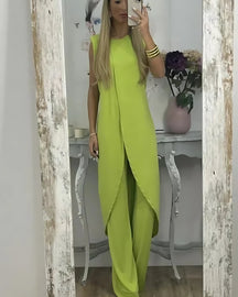 Conjunto Helena |  Sem Manga  - Linho Premium (Estilo Europeu)