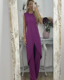 Conjunto Helena |  Sem Manga  - Linho Premium (Estilo Europeu)