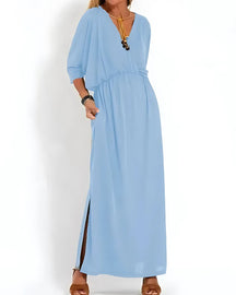 Vestido Ivy - Decote em V | Super Fresco e Solto - Vintage (Primavera 2025)